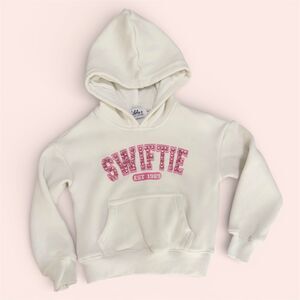 Lola + The Boys Crystal Swiftie Hoodie — White & Pink | Size 4 | EUC